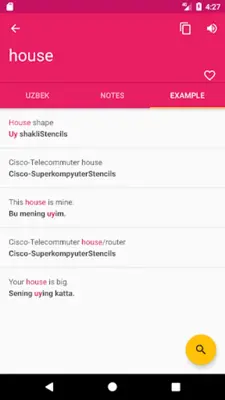 Uzbek English Dictionary & Tra android App screenshot 3