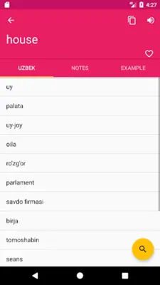 Uzbek English Dictionary & Tra android App screenshot 4